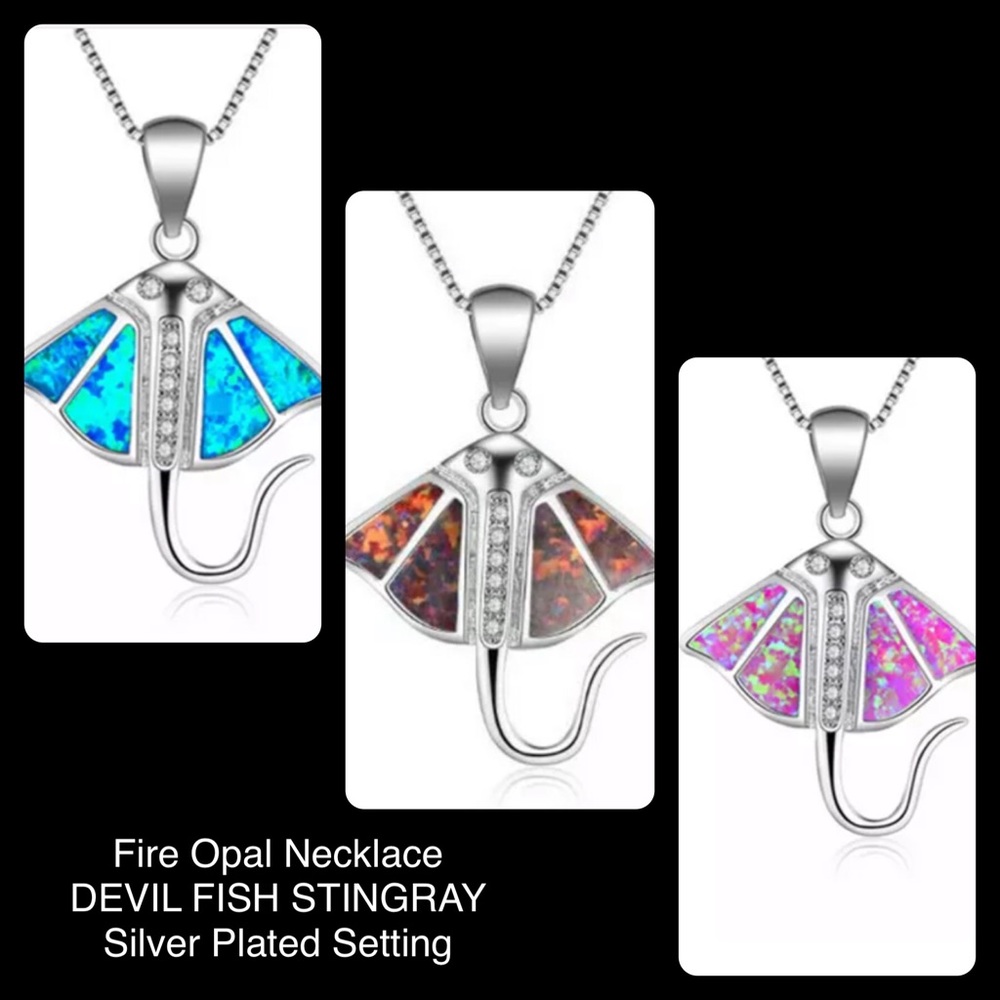 🧿BUY1•GET1•FREE🧿Fire Opal Devil Stingray Manta